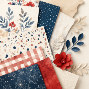 Floral digital papers and patterns preview